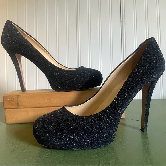 Kate Spade LORI Sugar Suede Sparkly Heels - Picture 1 of 10